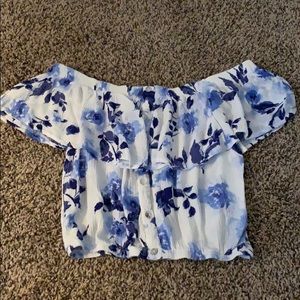 Off the shoulder crop top